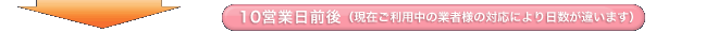 10営業日前後（現在ご利用中の業者様の対応により日数が違います。）